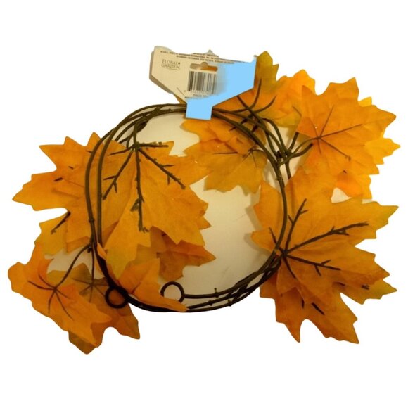 Maple Leaf Garland Thanksgiving Wreath Table Decorations Home Stairs Home 5 FT - Picture 3 of 4